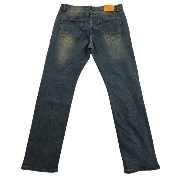 NWT Smith & Mills Denim Blue Jeans Stretch Men’s 38 x 32 Tailored Medium Wash - Picture 2 of 16